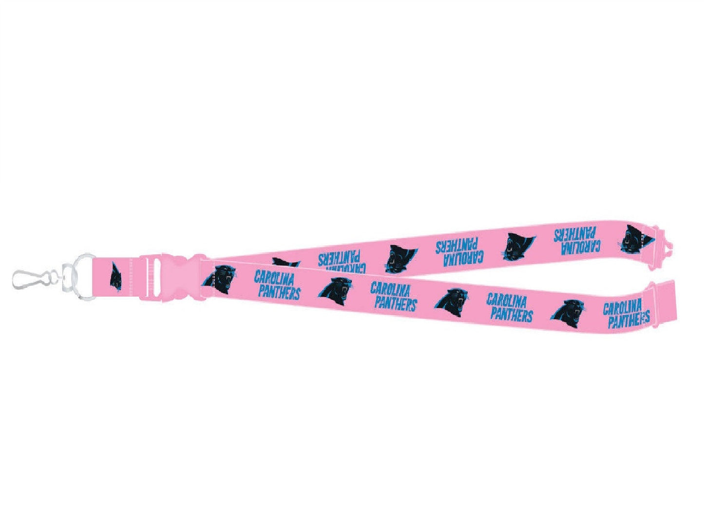 Carolina Panthers Pink Lanyard With Safety Latch