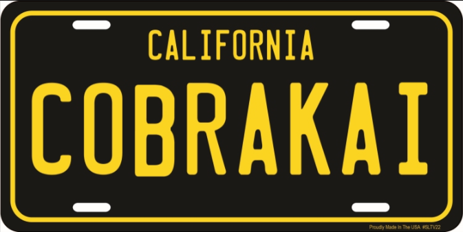 California Cobrakai Metal License Plate