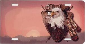 Indian Eagle Offset Design License Plate