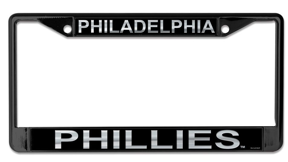 Philadelphia Phillies Laser Black License Plate FRAME