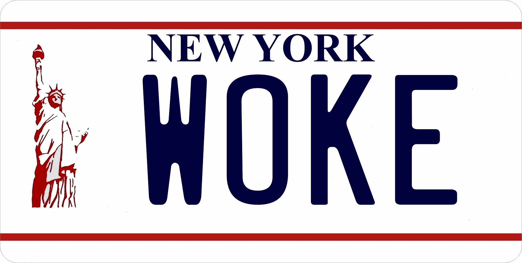 Woke New York Photo LICENSE PLATE