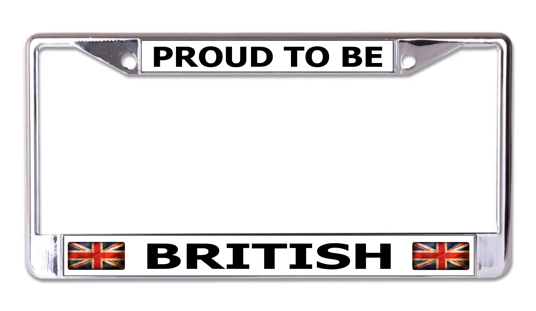 Proud To Be British Chrome License Plate FRAME