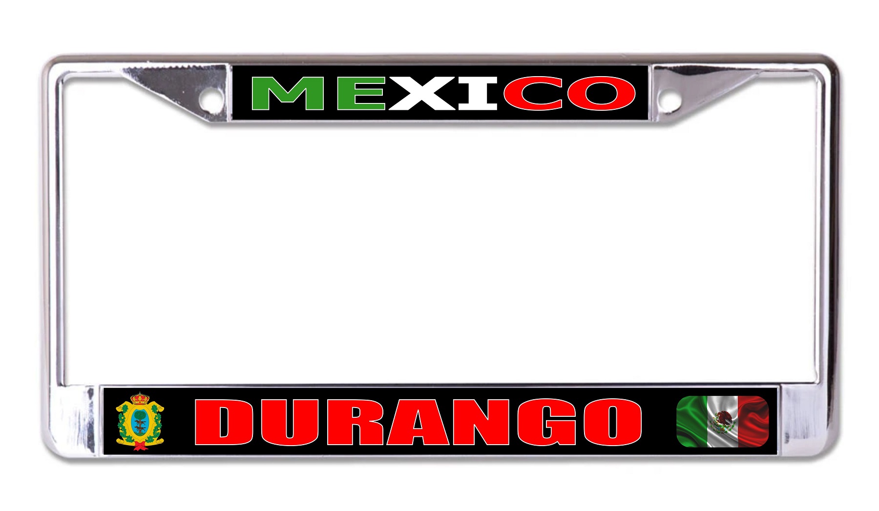 Mexico Durango Chrome LICENSE PLATE Frame