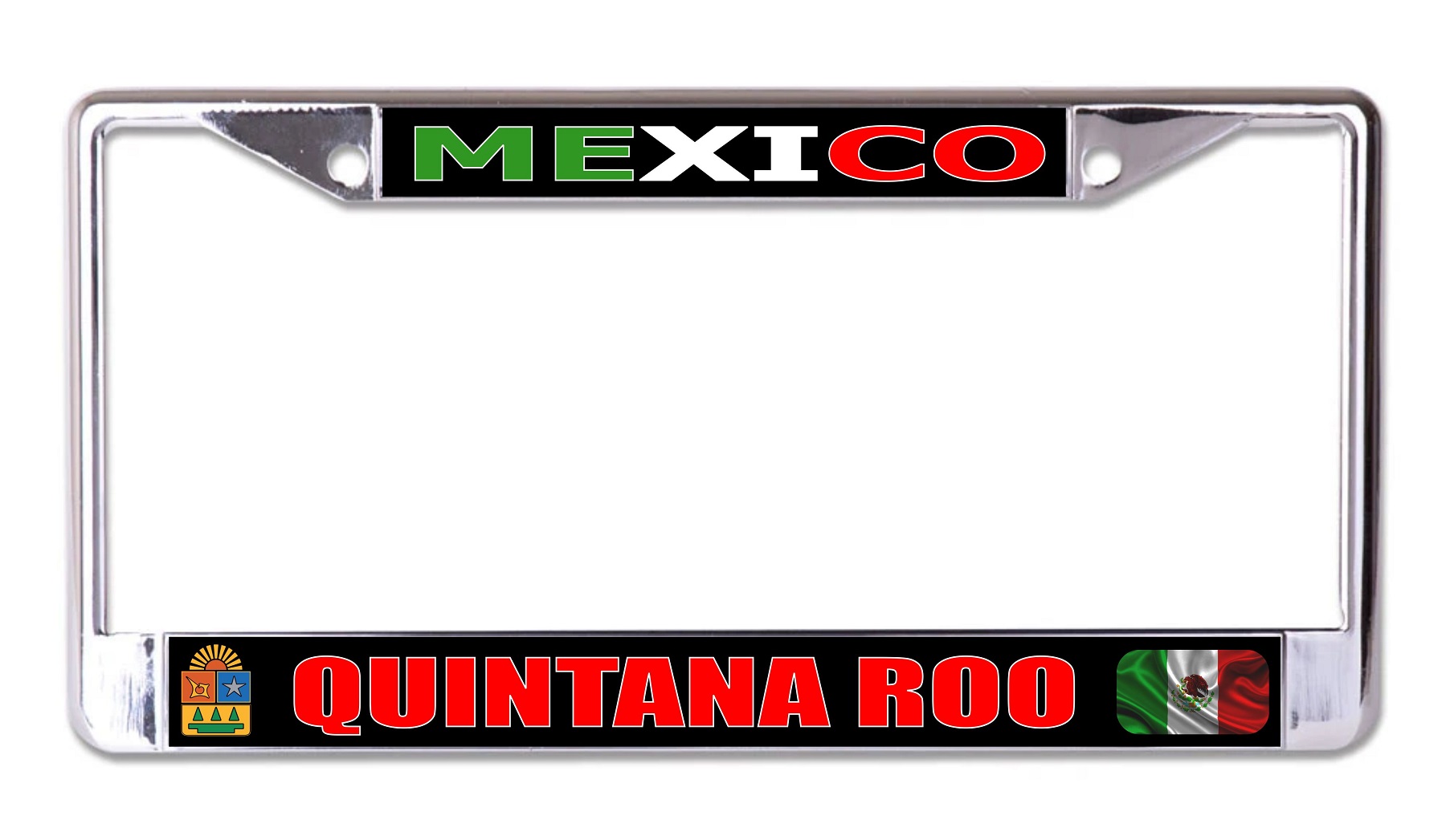 Mexico Quintana Roo Chrome LICENSE PLATE Frame