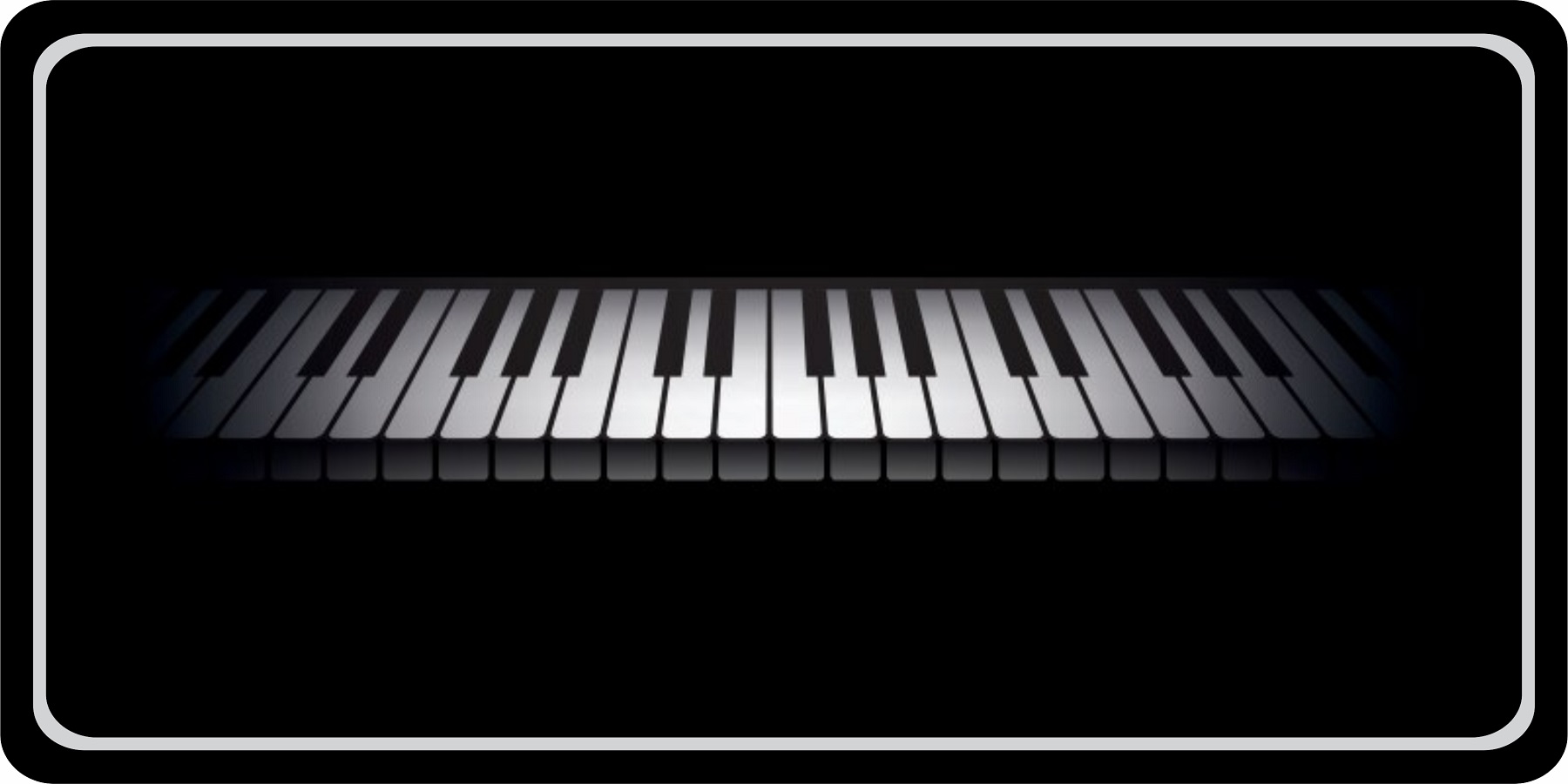 Piano Keys Photo LICENSE PLATE