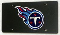 Tennessee Titans Black Laser License Plate