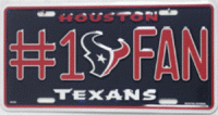 Houston Texans #1 Fan License Plate