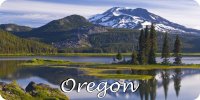Oregon Mountain Scene Photo License Plate