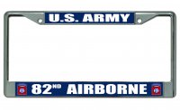 US Army 82nd Airborne Photo License Plate Frame