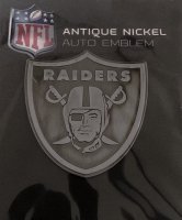 Las Vegas Raiders Antique Nickel Auto Emblem