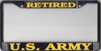 U.S. Army Retired Chrome License Plate Frame