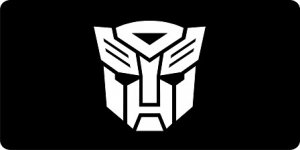 Transformers Autobot Photo License Plate