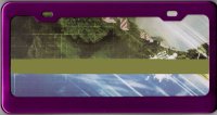 Purple Anodized Aluminum License Plate Frame