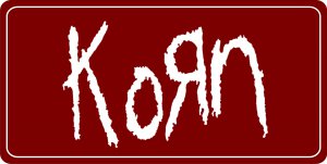 Korn On Red Photo License Plate