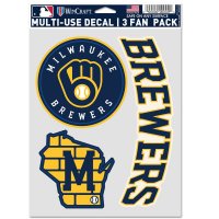 Milwaukee Brewers 3 Fan Pack Decals