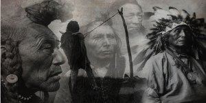 Native American Black And White Photo License Plate
