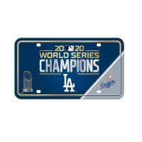 LA Dodgers World Series Champions Metal License Plate
