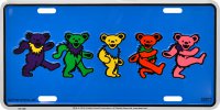 Grateful Dead Dancing Bears Metal License Plate