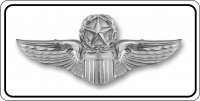 Air Force Command Pilot Chrome Insignia Photo License Plate