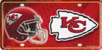 Kansas City Chiefs Metal License Plate