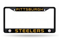 Pittsburgh Steelers Black Metal License Plate Frame