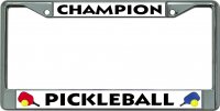 Champion Pickleball Chrome License Plate Frame