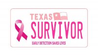 Texas Breast Cancer Survivor Photo License Plate