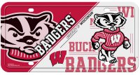 Wisconsin Badgers Metal License Plate