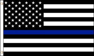 USA Thin Blue Line Polyester Flag