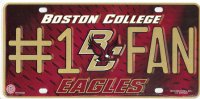 Boston College Eagles #1 Fan License Plate