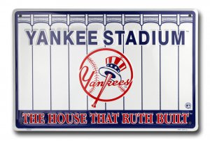New York Yankee Stadium Metal Parking Sign