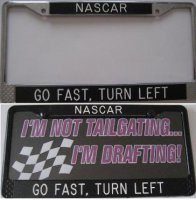 "NASCAR - Go Fast, Turn Left" Custom Frame