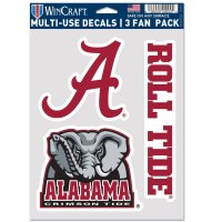 Alabama Roll Tide 3 Fan Pack Decals