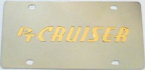 PT Cruiser Stainless Steel License Plate