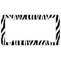 Zebra Print Plastic License Frame