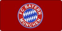 Bayern Munchen Red Soccer Photo License Plate