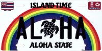 Aloha Turtle Hawaii Metal License Plate