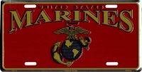 U.S. Marine Metal License Plate