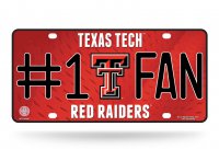 Texas Tech Red Raiders #1 Fan License Plate