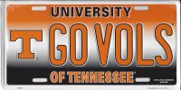 GOVOLS Tennessee Vols Metal License Plate