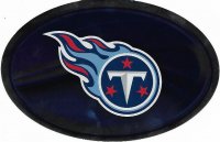 Tennessee Titans Chrome Die Cut Oval Decal