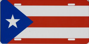 Puerto Rico Flag Photo License Plate