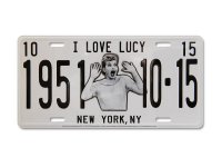 I Love Lucy 1951 New York Metal License Plate