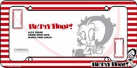 Betty Boop Red Stripes Plastic License Plate Frame