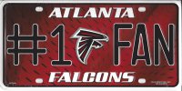 Atlanta Falcons #1 Fan License Plate