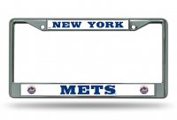 New York Mets Chrome License Plate Frame