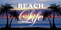 Beach Life Photo License Plate
