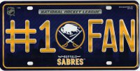 Buffalo Sabres #1 Fan Metal License Plate