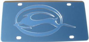 Chevy Impala Silver Logo Stainless Steel License Plate