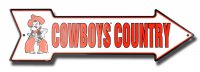 Oklahoma State Cowboys Country Metal Arrow Street Sign